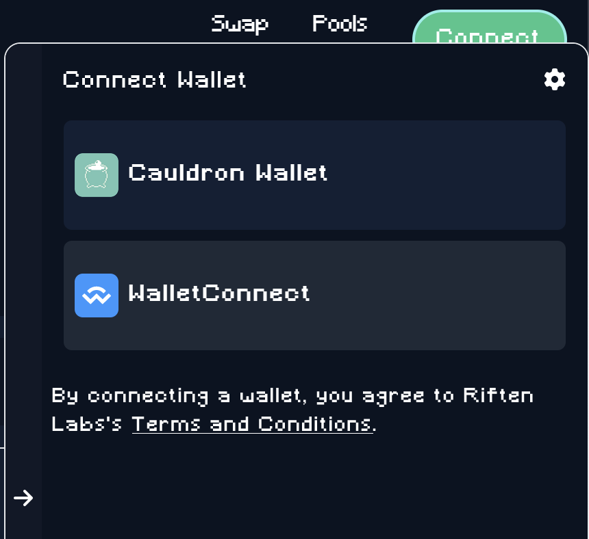 Connect wallet dialog
